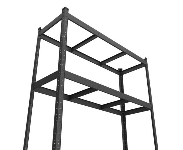 MetkasBudgetLM62_05 Стелаж 2400х1200х600 мм, 125 кг/полицю, 6 полиць, антрацит, RAL 9005, металевий