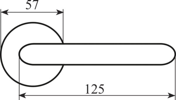 Ручка Fimet 173-269 Vittoria чорний матовий R ф/з