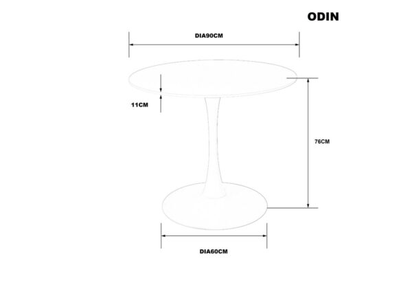 Стіл ODIN CERAMIC бежевий мат/кашемір д.90