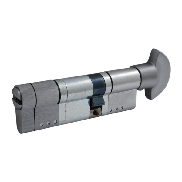 Циліндр Securemme 3220PCS35551X5 К22 35/55 мм 5кл +1 монтажний, ручка / ключ мат. хром