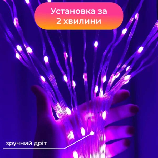 1733042w-5.jpg Розумна гірлянда Smart 200 LED довжина 2 м з керуванням зі смартфона прозора, мультиколор 1733042W