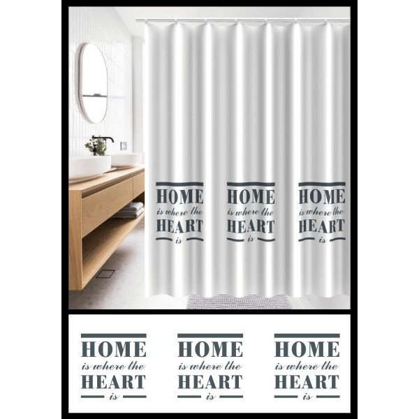 Шторка для ванни або душу "Trento" Home Heart, біла, 180×180 см