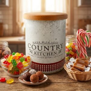 34383-600x600-1.jpeg Ємність для зберігання Country, білий, 14*18 см, кругла