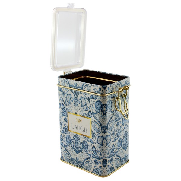 Ємність для зберігання Azulejo, білий і синій, 7,5*10*15 см, прямокутна
