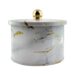 Ємність для зберігання Marble White, білий мармур, 14*10 см, кругла
