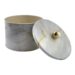Ємність для зберігання Marble White, білий мармур, 14*10 см, кругла
