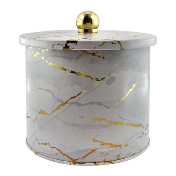34467-600x600-1.jpeg Ємність для зберігання Marble White, білий мармур, 14*12,5 см, кругла