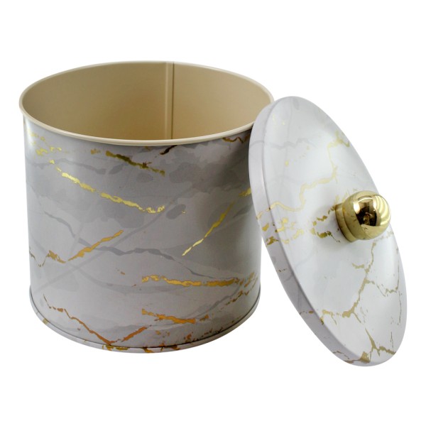 34469-600x600-1.jpeg Ємність для зберігання Marble White, білий мармур, 14*12,5 см, кругла