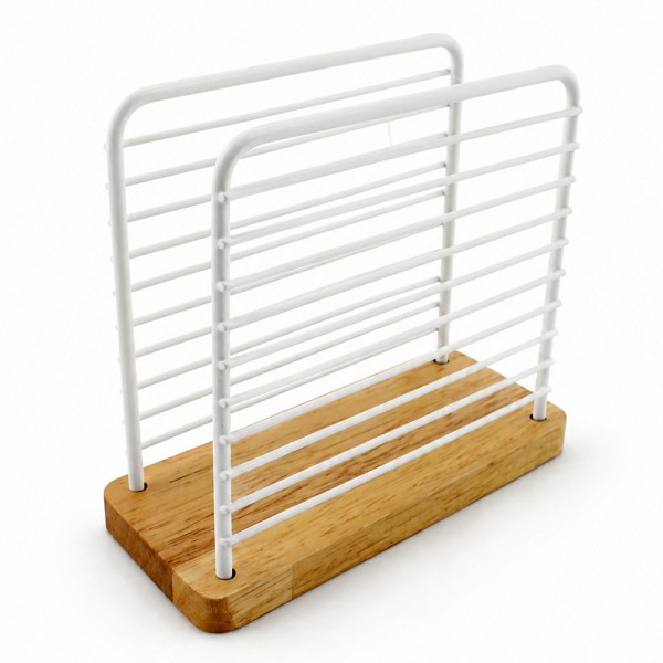 36971-600x600-1.jpeg Підставка для серветок Arino Bamboo, білий, прямокутна,14*6*12,5 см, сталь/бамбук