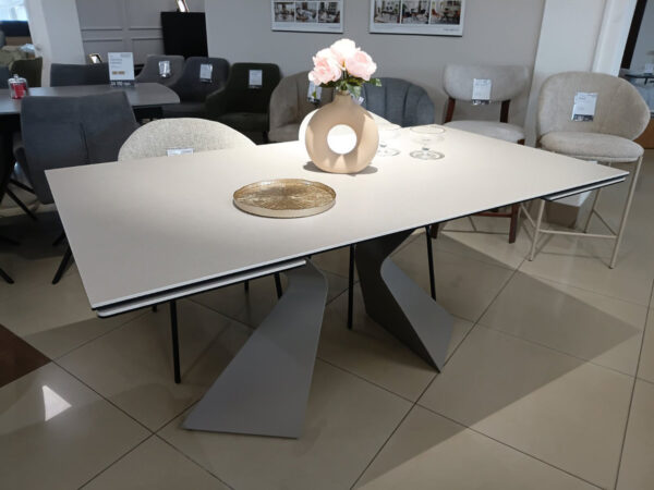 Стіл LAURA CERAMIC 160(240)*90 бежевий мат/бежевий