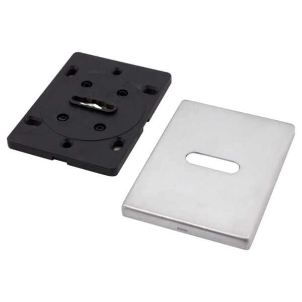 Декоративна накладка Protect під сувальдний ключ розтискна 60X80mm WSC хром матовий брошований