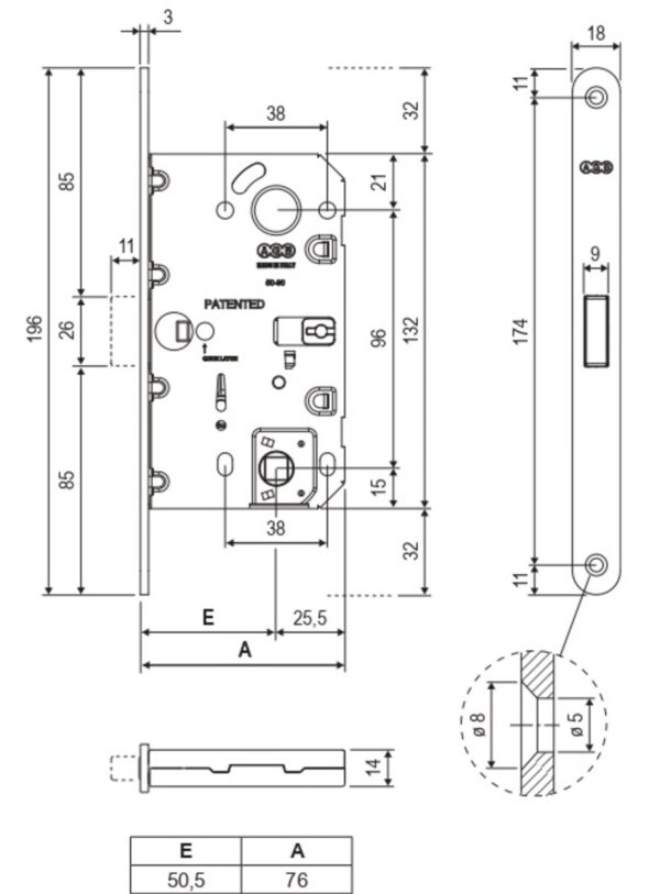 Мехнізм Mediana Polaris B061325034 Wave WC матовий хром