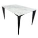 Стіл NORMAN CERAMIC 140*90 Muie White глянець/чорний каркас