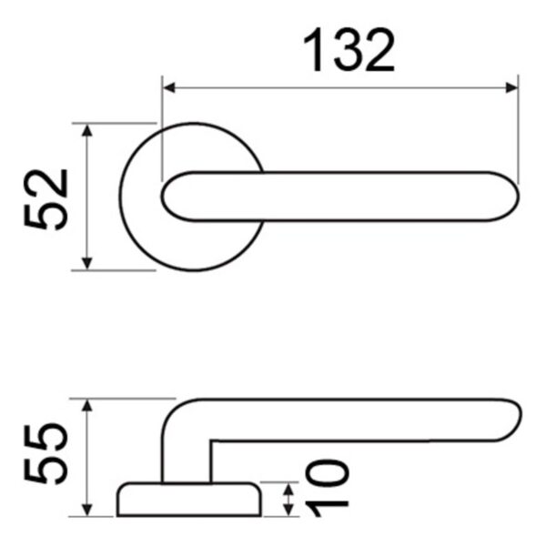 Ручка Fimet 1028-261 F20 Tasha мат нікель R ф / з