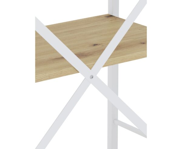5._W_OA_5zsm-io Стелаж Лофт 1100х600х240 мм, 35 кг/полицю, 4 полиці, ЛДСП, білий-дуб артизан