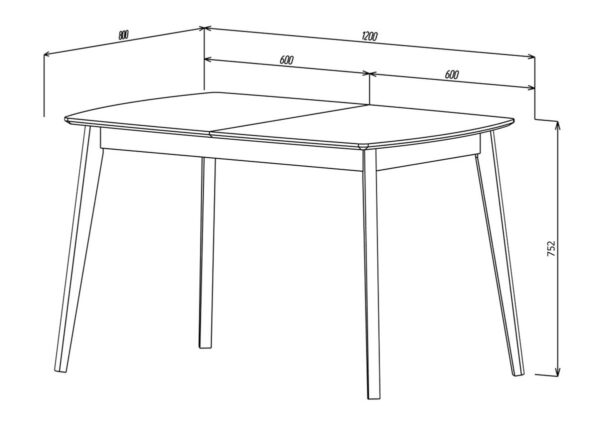 EXEN ІІ стіл 120(160)*80 дерево/кремовий