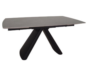 Стіл GREYSON CERAMIC 160(240)*90 сірий мат/чорний