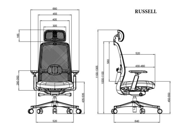 60b15e727a-8_resize_1200x1200.jpg Крісло поворотне RUSSELL сіра тканина/чорний каркас