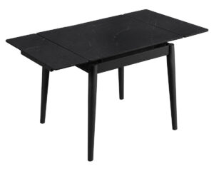 Стіл AVENTO CERAMIC 80(130)*80 чорний/чорний