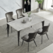 Стіл NORMAN CERAMIC 140*90 Muie White глянець/чорний каркас