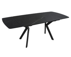 Стіл NOREEN CERAMIC 140(200)*80 чорний/чорний