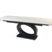 Стіл OVIDIO CERAMIC 160(240)*90 білий дуб/чорний каркас