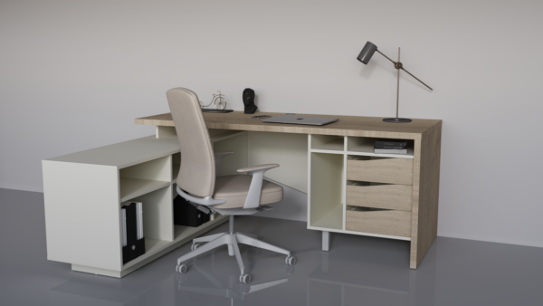 CONNECT 1 L SK стіл письмовий 1900*786 дуб кремона котта/стоун бейж