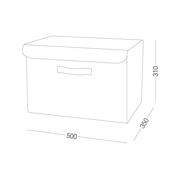Ящик для зберігання з кришкою XL, 500×350×310 мм