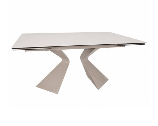 Стіл LAURA CERAMIC 160(240)*90 бежевий мат/бежевий