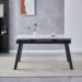 Стіл OSLO CERAMIC 120(180)*80 білий глянець/чорний каркас