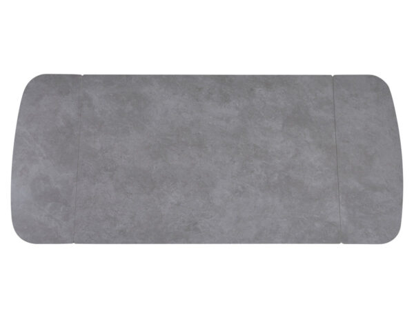 Стіл DUBLIN CERAMIC 120(180)*80 світло-сірий/чорний каркас