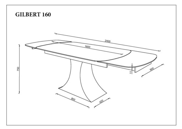 a1681efdca-10_resize_1200x1200.jpg Стіл GILBERT CERAMIC 160(240)*90 білий мат/чорний