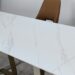Стіл BIANCO LUXE CERAMIC 160(240)*90 білий мат/кашемір+золото
