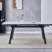 Стіл OSLO CERAMIC 120(180)*80 білий глянець/чорний каркас