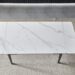 Стіл BONN CERAMIC 130(180)*80 білий глянець/чорний каркас