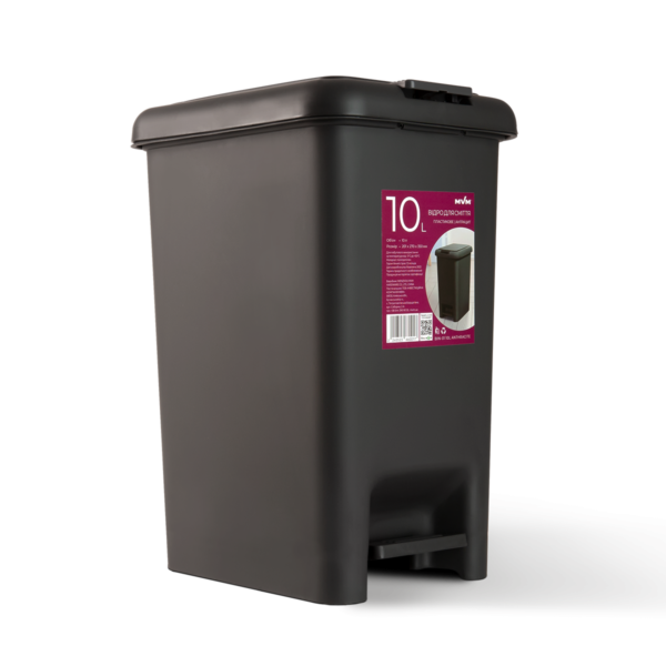 ap5haruy2vmfzr58w1s9jp1vdsupjmefl9h0hpcj.png Відро для сміття з кришкою та педаллю 10L