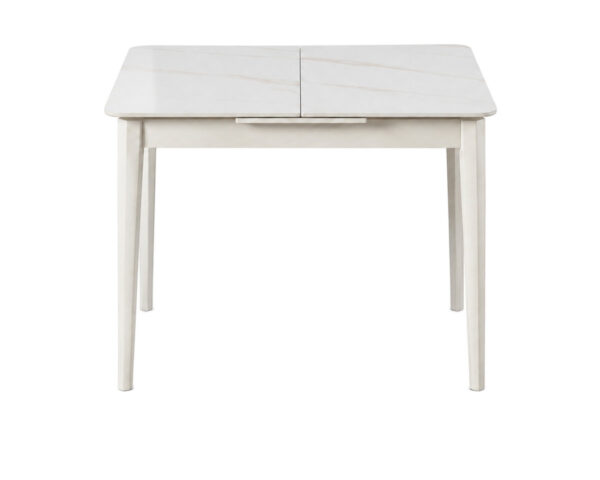 Стіл TALLINN CERAMIC 90(120)*70 білий глянець/кашемір