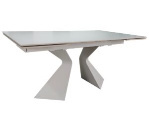 Стіл LAURA CERAMIC 160(240)*90 білий мат/білий