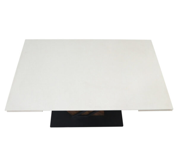 Стіл FERNANDO CERAMIC 160(220)*90 бежевий мат/темний горіх