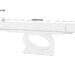 Стіл OVIDIO CERAMIC 160(240)*90 білий дуб/чорний каркас