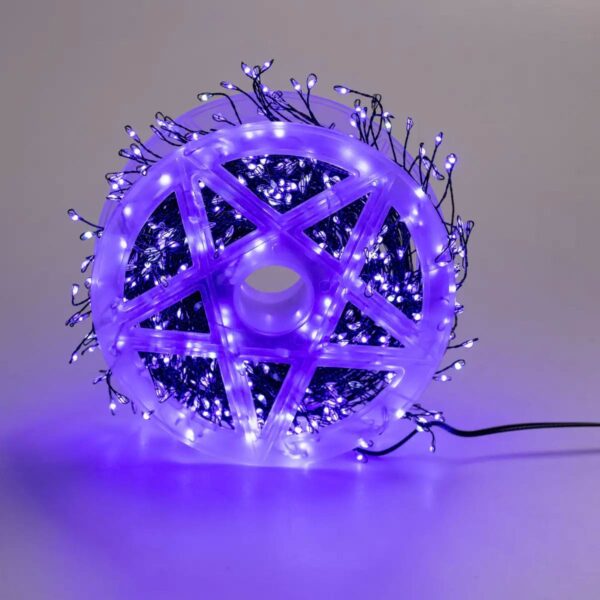 d1750bl-128129.jpg Гірлянда нитка хвойна лапа 30 метрів 640 led зелений дріт синя D1750BL