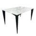 Стіл NORMAN CERAMIC 140*90 Muie White глянець/чорний каркас