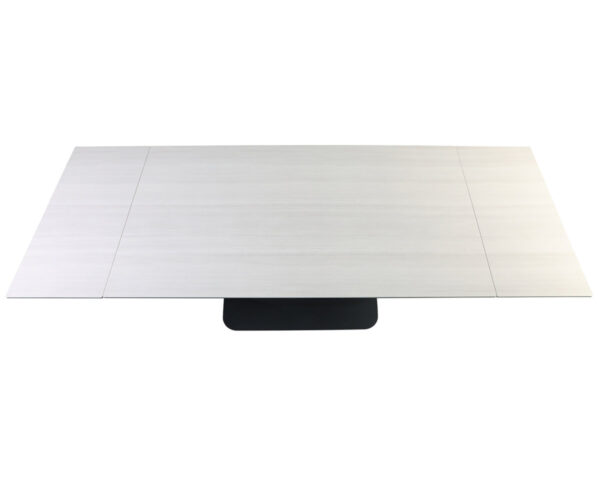 Стіл OVIDIO CERAMIC 160(240)*90 білий дуб/чорний каркас