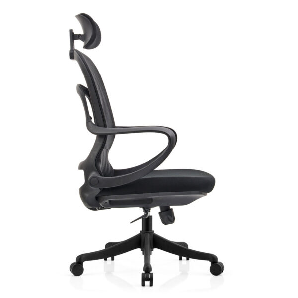 Крісло поворотне COLE чорне/чорний каркас