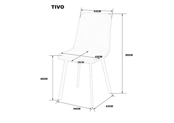 Стілець TIVO чорний каркас/зелений тк.