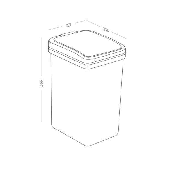 Відро для сміття з кришкою 6L