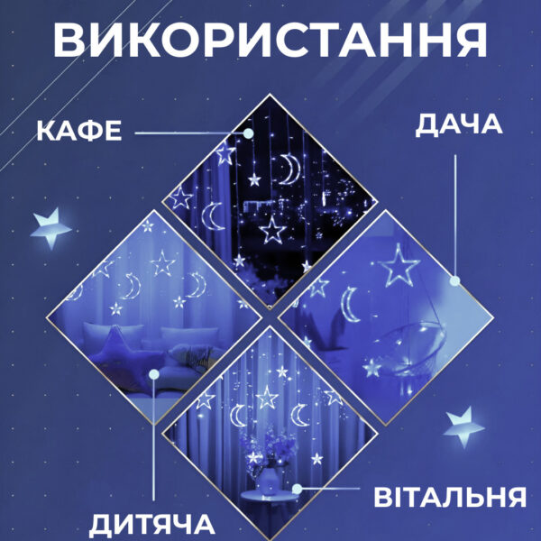 girlyanda_shtora_3h0_9_m_108_led_svetodiodnaya_zvezda_9_luna_3_mednyy_provod_9v_belyy_2.jpg Гірлянда світлодіодна штора GarlandoPro зірка і місяць 108LED 3х0,9 м гірлянда зірка Білий 1733059W