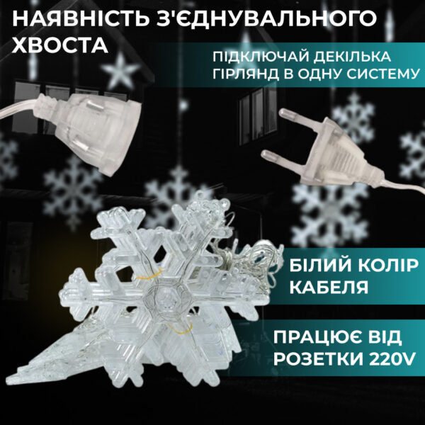 girlyanda_shtora_3h0_9_m_snezhinka_i_zvezda_led_108l_svetodiodnaya_12_sht_mednyy_provod_9v_360_gradusov_belyy_2.jpg Гірлянда світлодіодна штора GarlandoPro сніжинка і зірка 12 фігур 3х1м гірлянда зірка Білий 1733064W