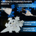 Гірлянда світлодіодна штора GarlandoPro сніжинка і зірка 12 фігур 3х1 м гірлянда зірка Синій 1733062BL