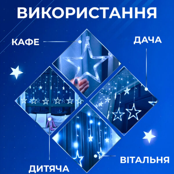 girlyanda_shtora_3h0_9_m_zvezda_i_elka_na_120_led_lampochek_svetodiodnaya_8_rezhimov_siniy_2.jpg Гірлянда штора світлодіодна GarlandoPro зірка та ялинка 120LED 3х0,9 м 8 режимів Синій 1733070BL